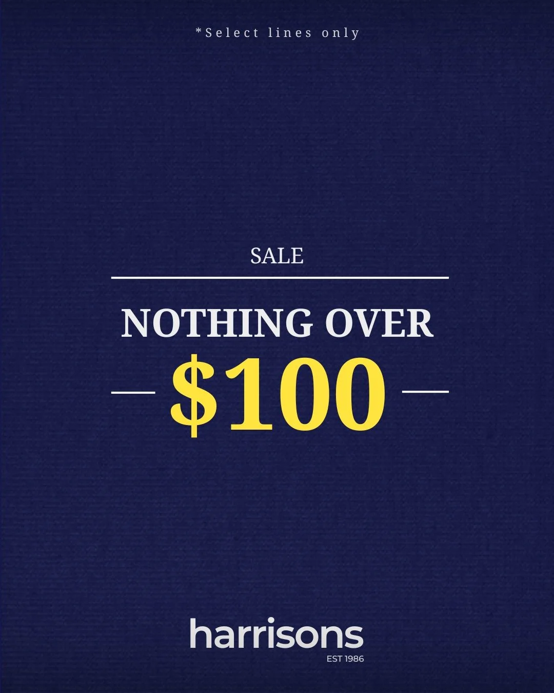 💯 Wide Range at $100 or less

We've curated a wide selection of staples and stand-out pieces reduced to $100 or less!

- Wide range&nbsp;
- Shop the sale in-store and online
- While stocks last