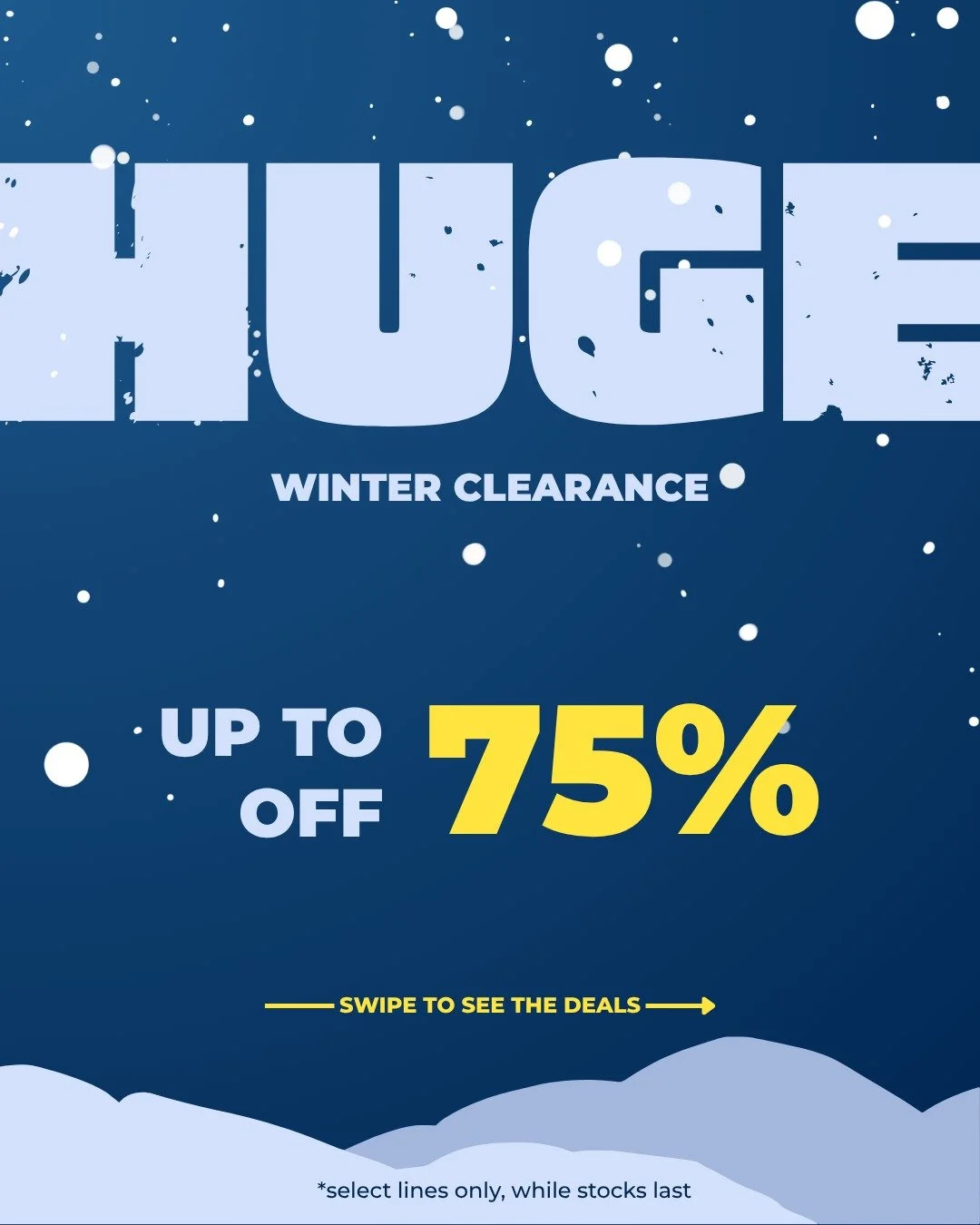 ❄️Huge Winter Sale!❄️

A wide range of winter essentials down to $100 - $150 save up to 75% off.

From travel jackets, sports coats, Knitwear, long sleeve shirts, foot wear and more down priced. we have you covered for the cold season.

 - Wide range