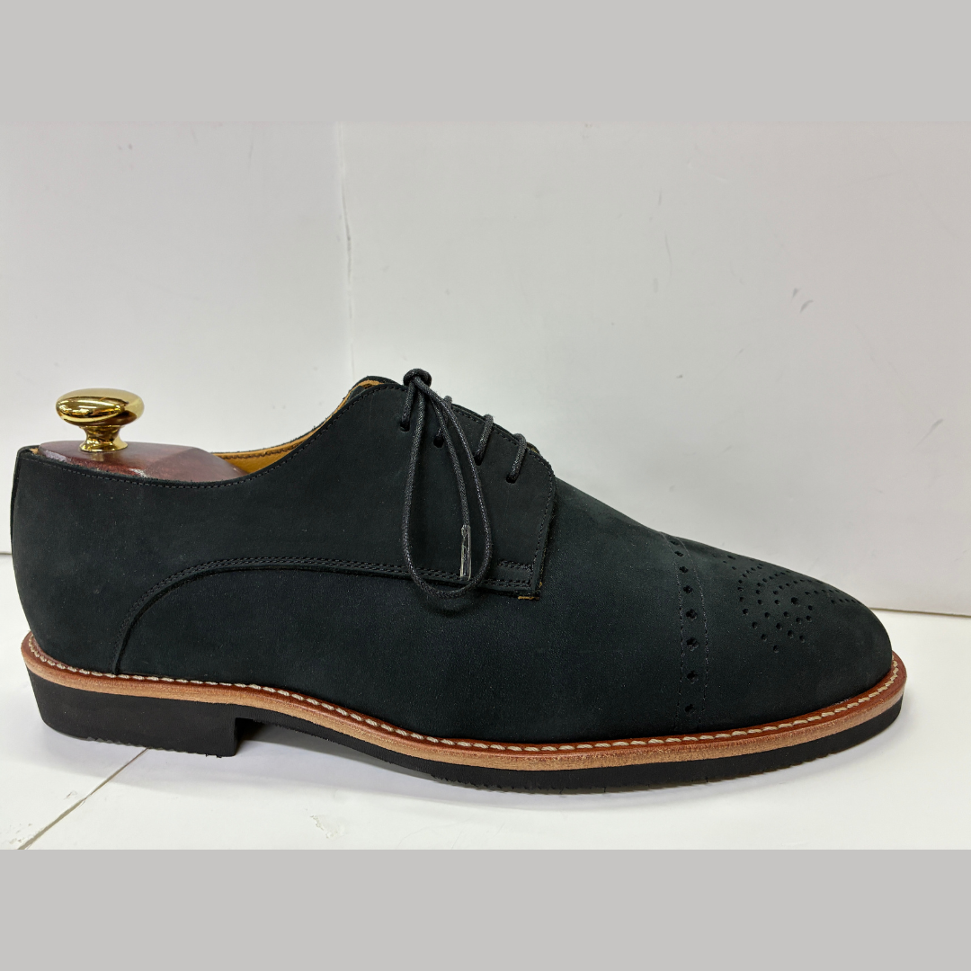 Palmone Nubuck Leather Shoe Navy