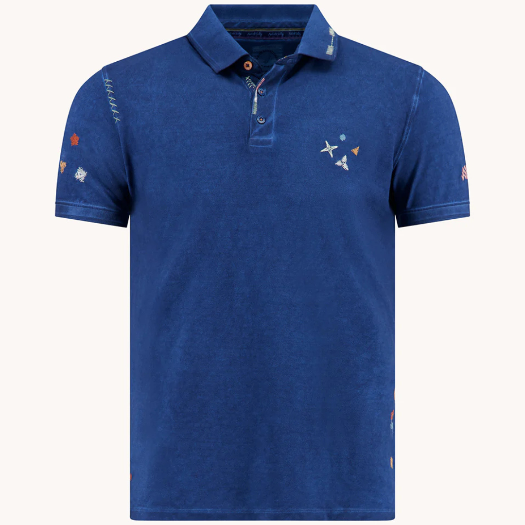 Garment Dyed Polo Navy