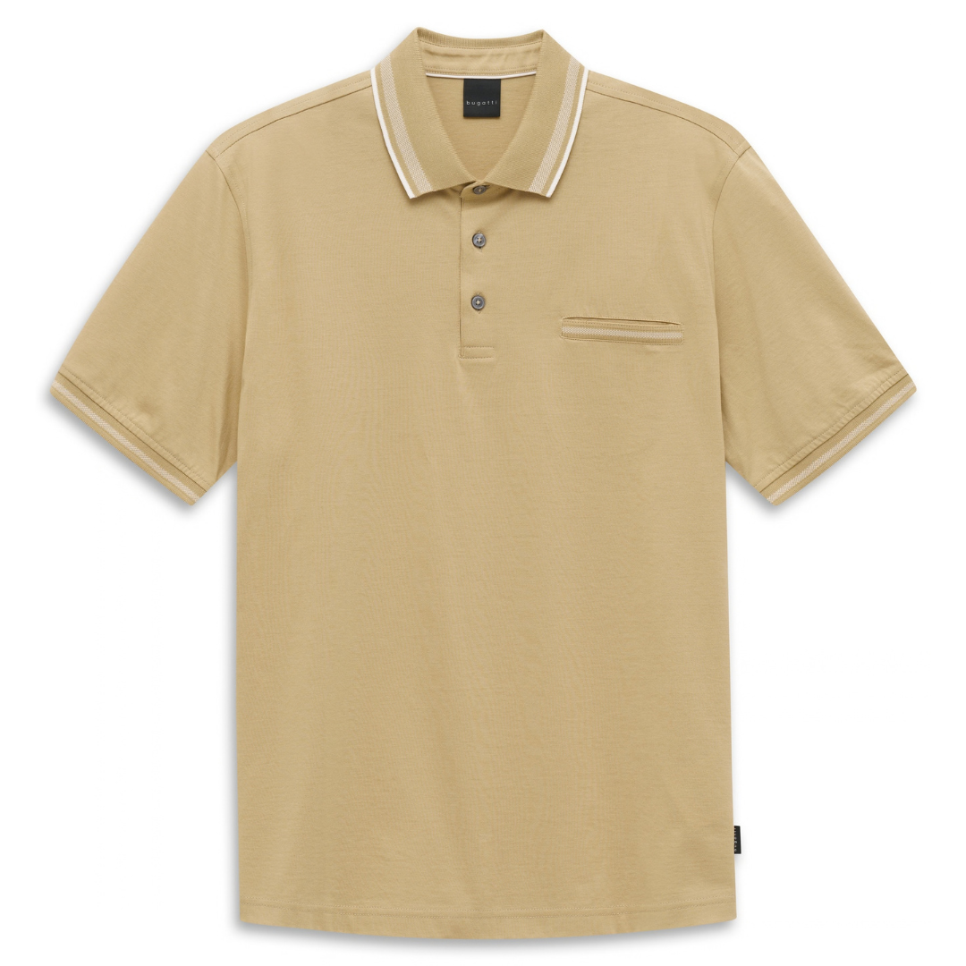 Sand/White Cotton Polo