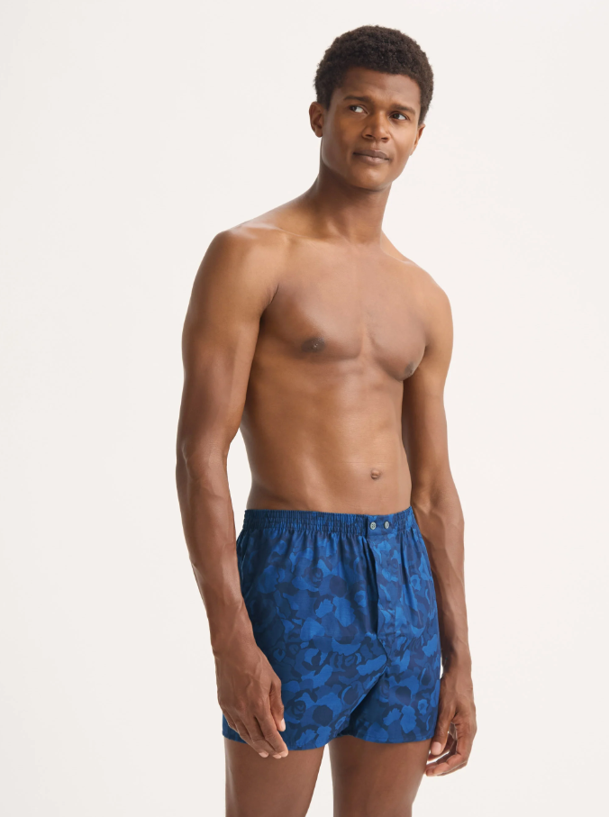 Derek Rose Navy Blue Ocean Boxer