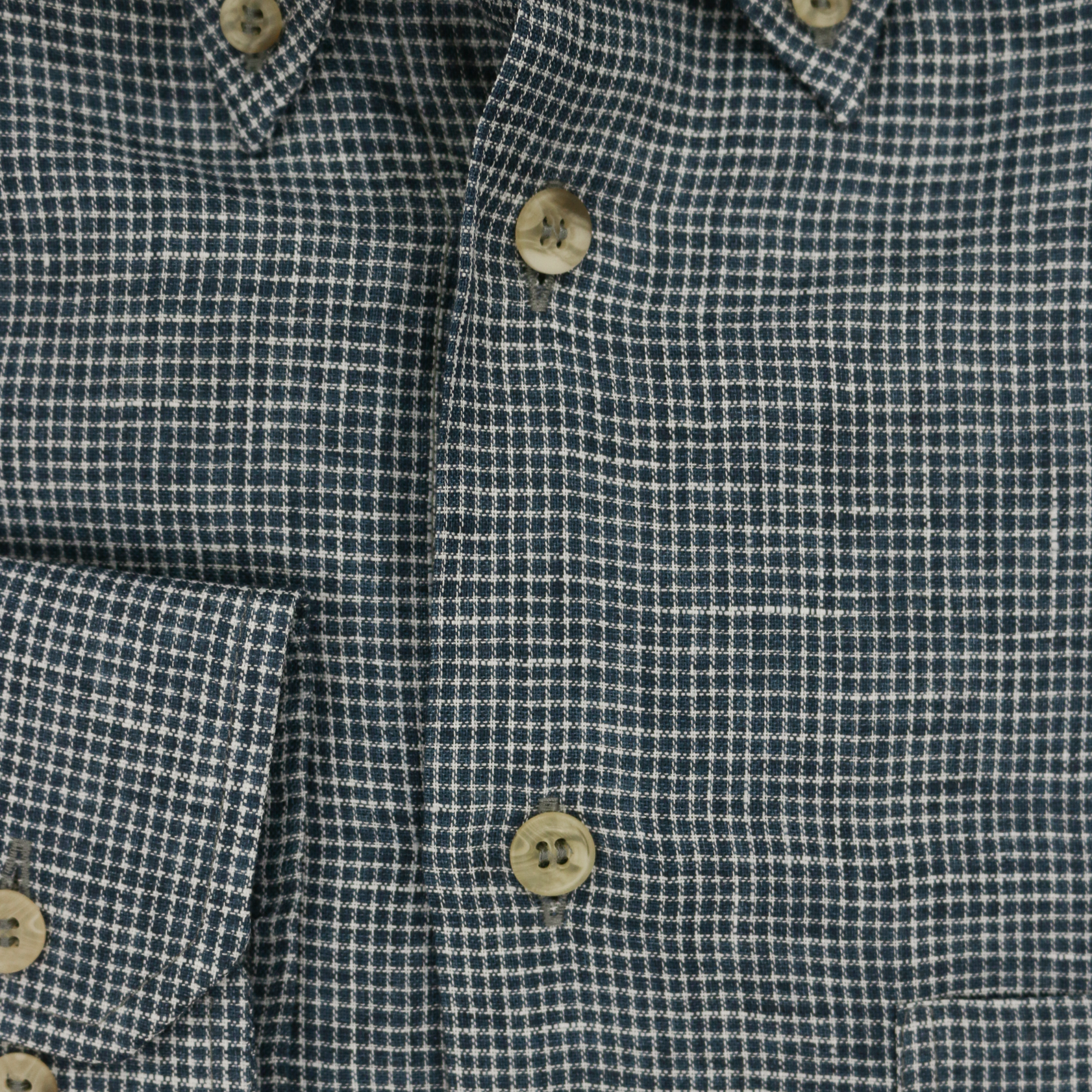 H2O Navy Microcheck Sport Shirt — Harrisons Menswear