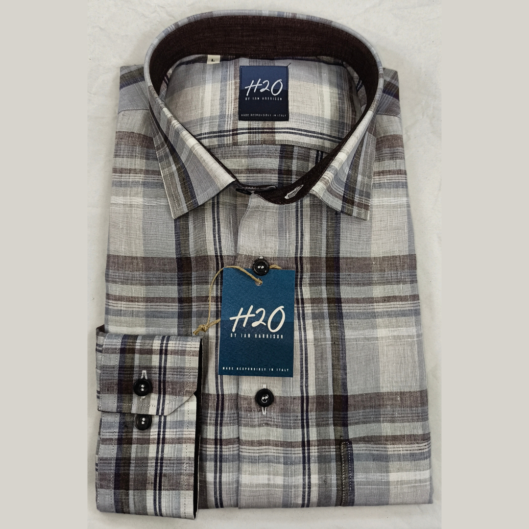 Gray Check Summer Sports Shirt