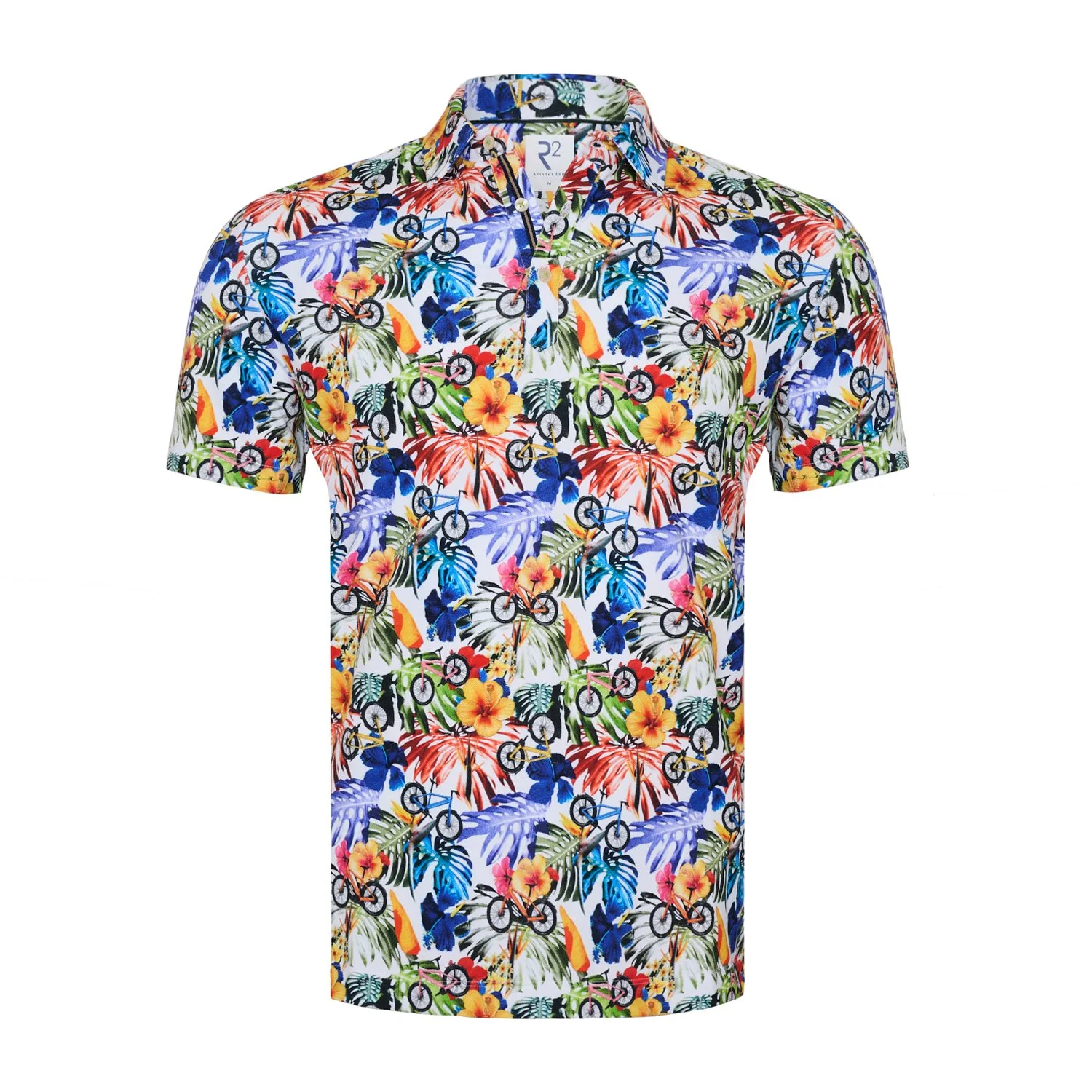 R2 Amsterdam Multi Floral Polo Shirt — Harrisons Menswear