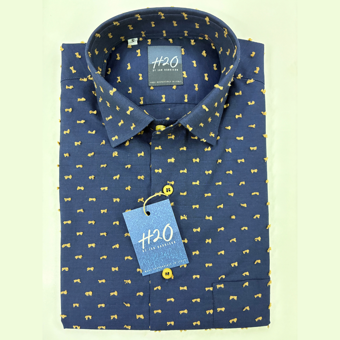 Navy Bow Summer Sports Shirt