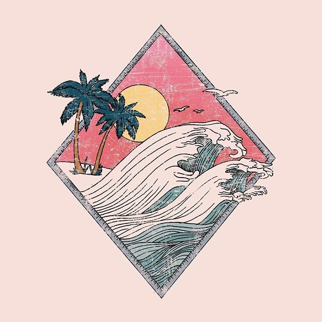Today I thought it be a nice break to show a little throw back with a design for Tilly&rsquo;s. 
Swipe for details and work in progress.
.
.
.
.
#throwbackthursday #tillys #waves #summervibes #artofinstagram #illustratorsoninstagram #appareldesign #w