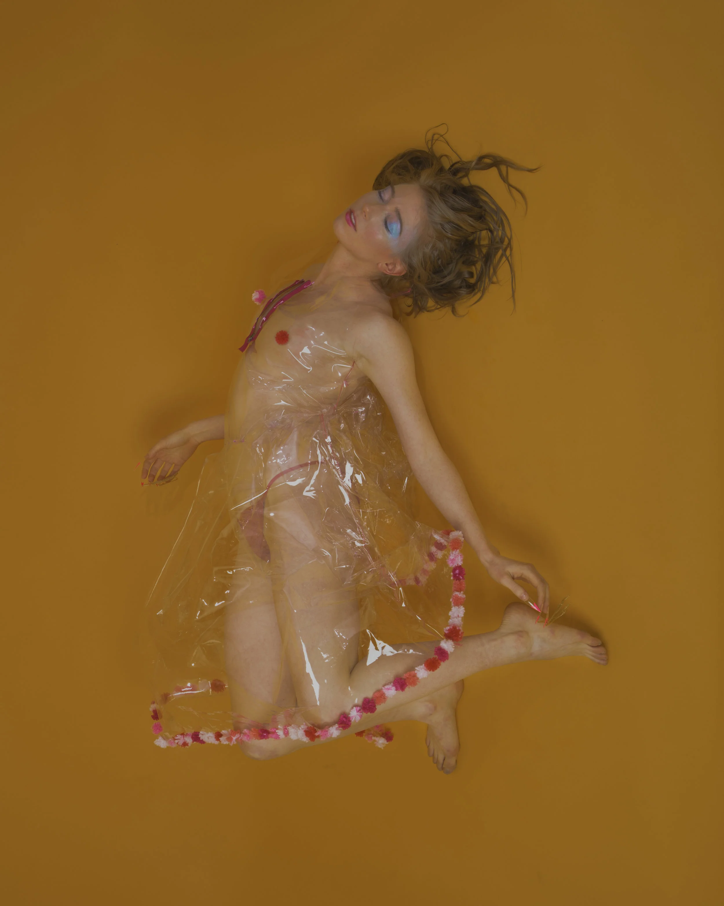 Clothing: Sext Pixels Photography: Jesse untracht-oakner Art Direction: Jenna Josepher Nails: Janine Lee for Floss Gloss Nail Assistant: Sonya Belakhlef Makeup: Slater Stanley Hair: Jonathan Mason Typography: Daniel Clark Production assist: Taylor Huff Model: Annie Rigney Austere Mag