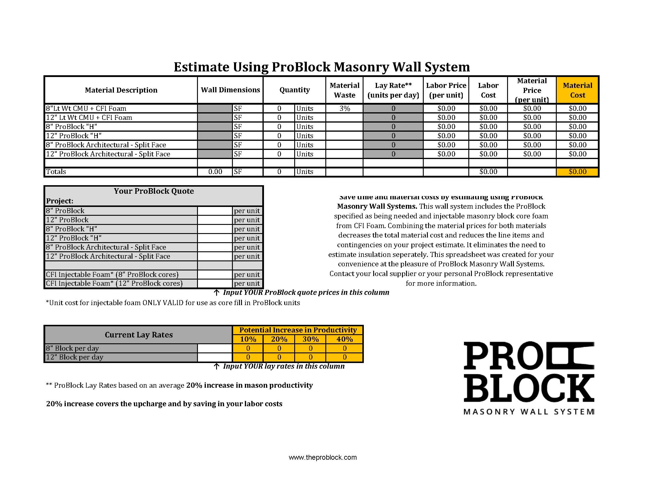 Technical Library — ProBlock Masonry Wall System
