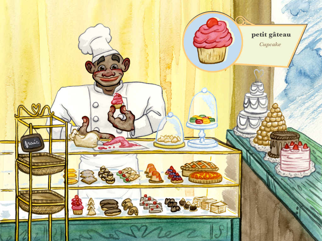 Gameplay screencap. Character, environment, and props all designed and illustrated by JoJo.