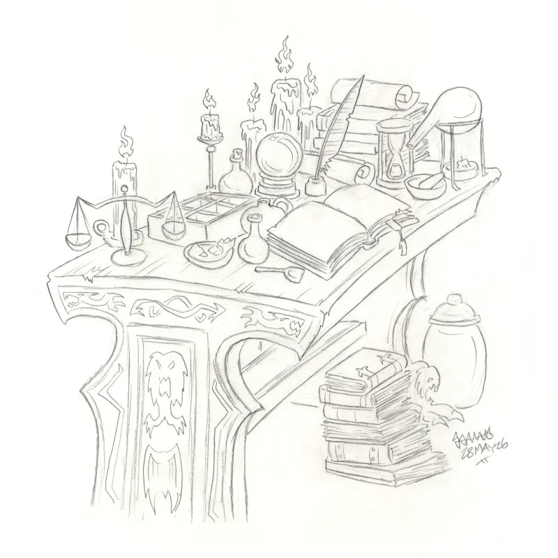 "A Wizard's Desk", 2026
