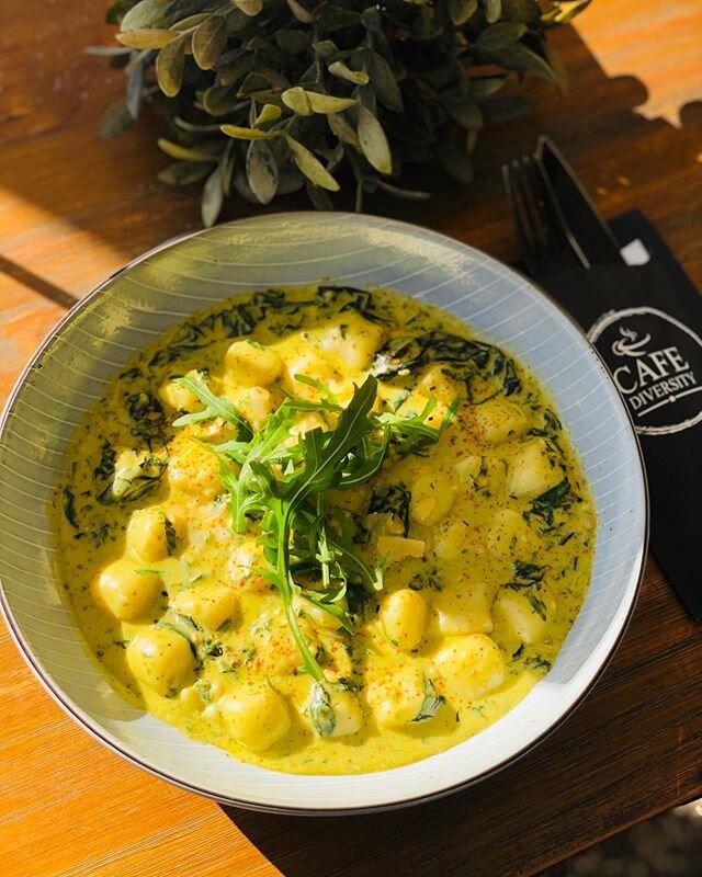 LUNCH SPECIAL until sold out! 
Pesto Gnocchi - $12 
#pestognocchi #lunchspecial #winterwarmers #cafediversity #redcliffecafes