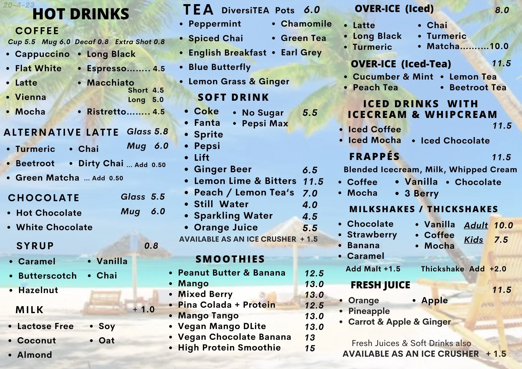 Menu — Cafe Diversity