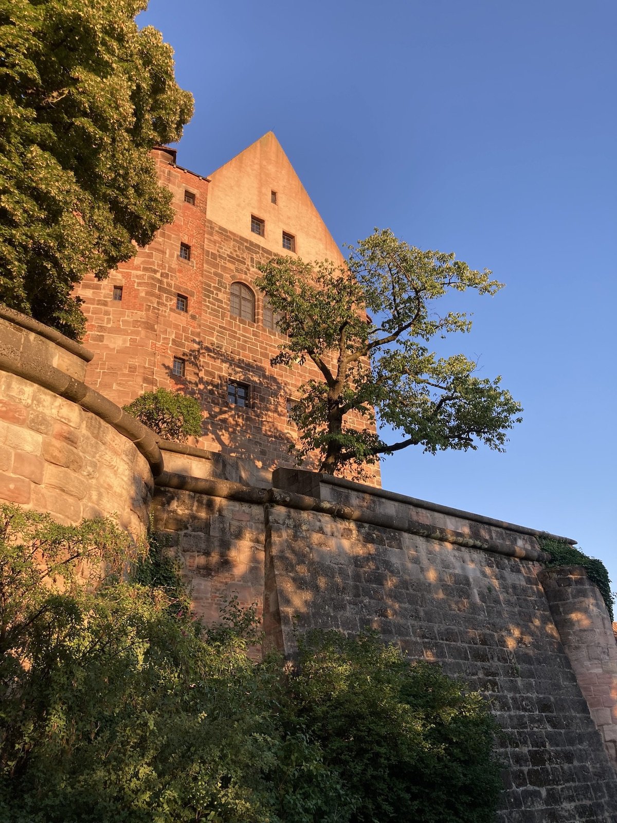 Imperial castle sunset glow