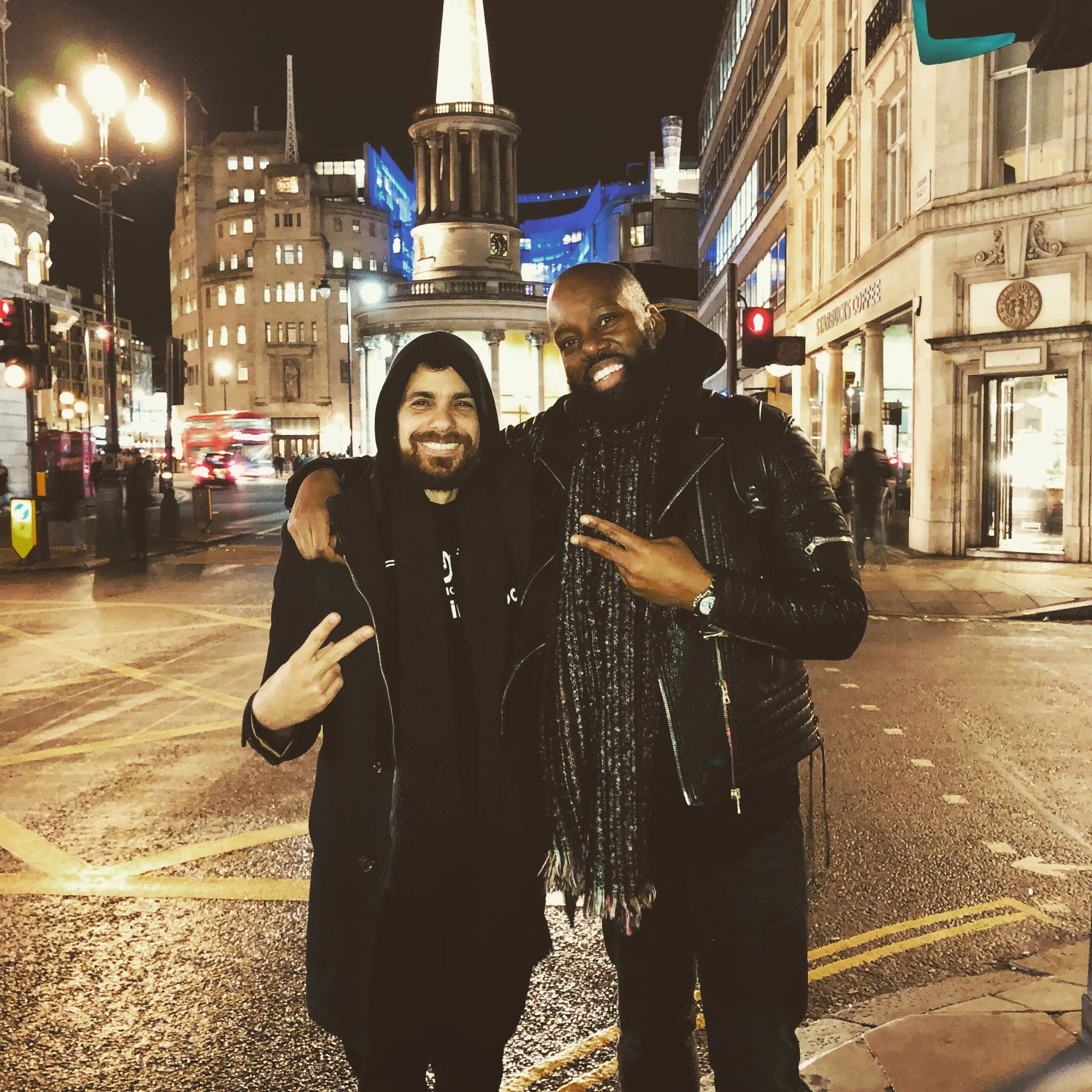 With director David E. Talbert in London