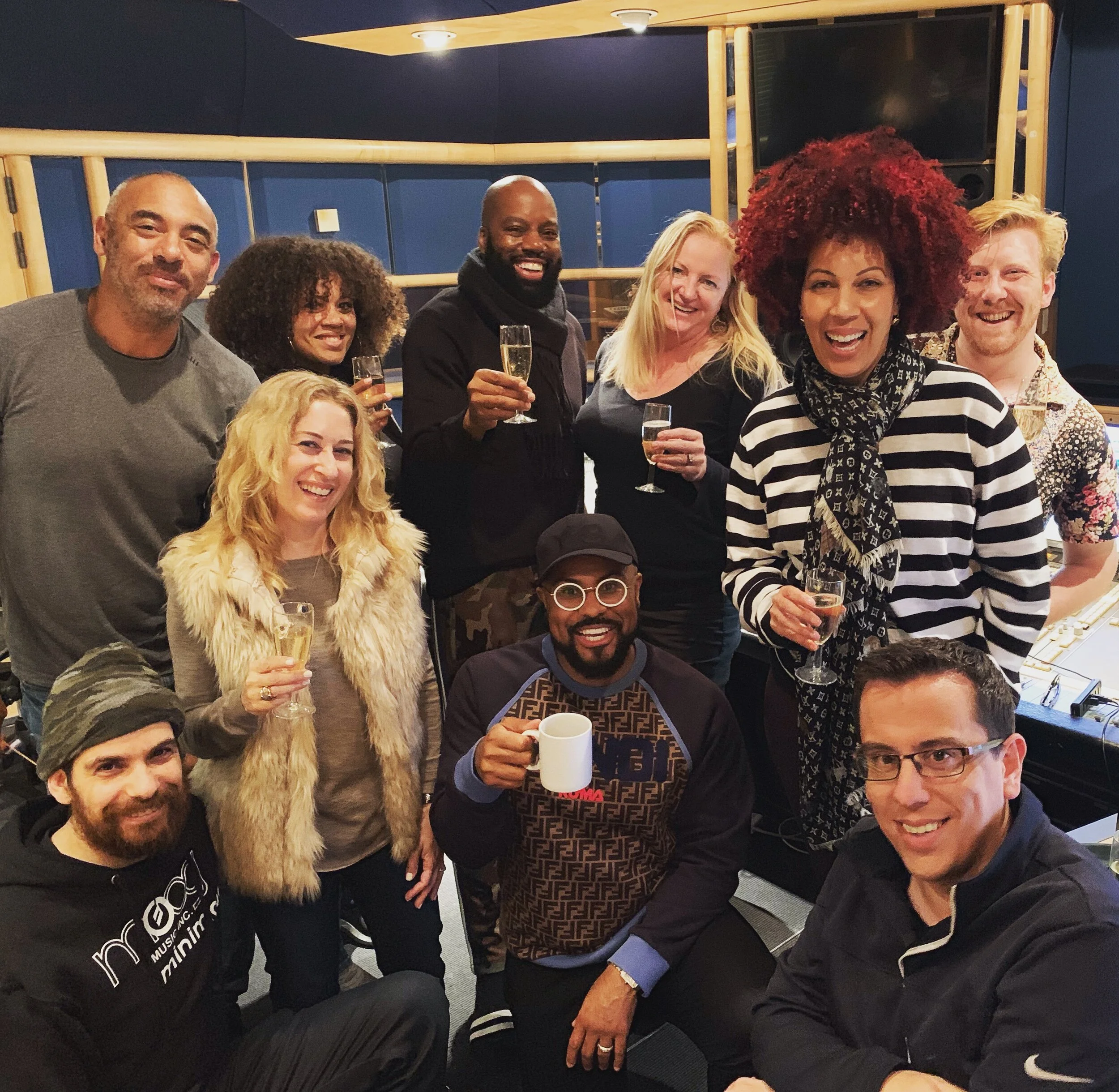 With the music team for Jingle Jangle