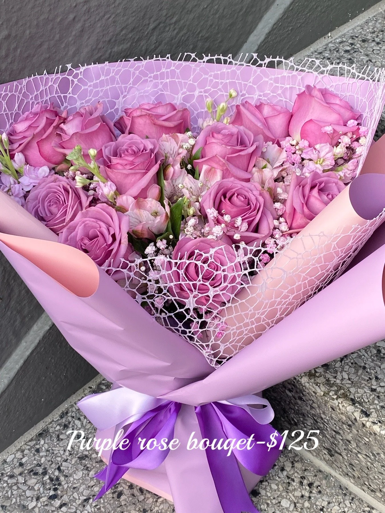Purple Rose Bouquet