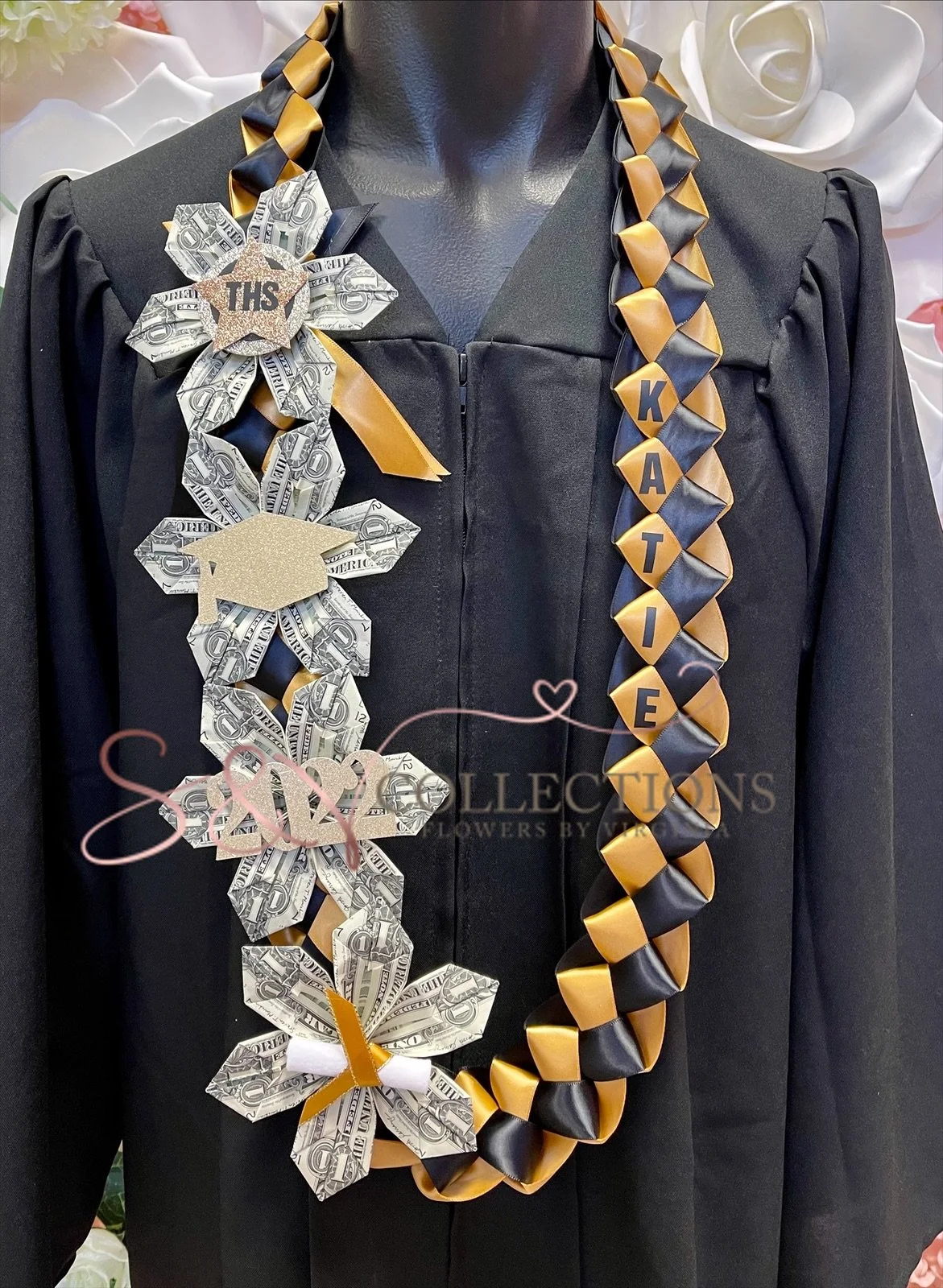4 Flower Graduation Lei - #001 — S \u0026 V 