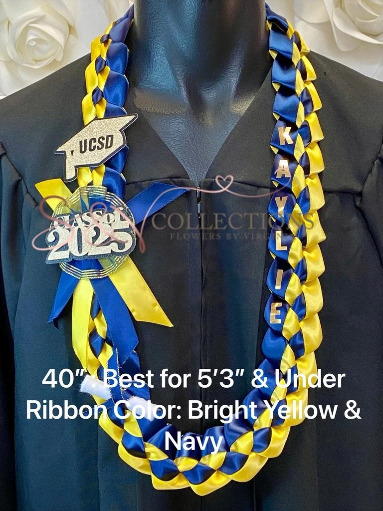 Uxcell 47 Inch Graduation Leis 1 Pcs Graduation Ribbon Leis Graduation Money Leis Class Bright Color Diy Purple And Yellow
