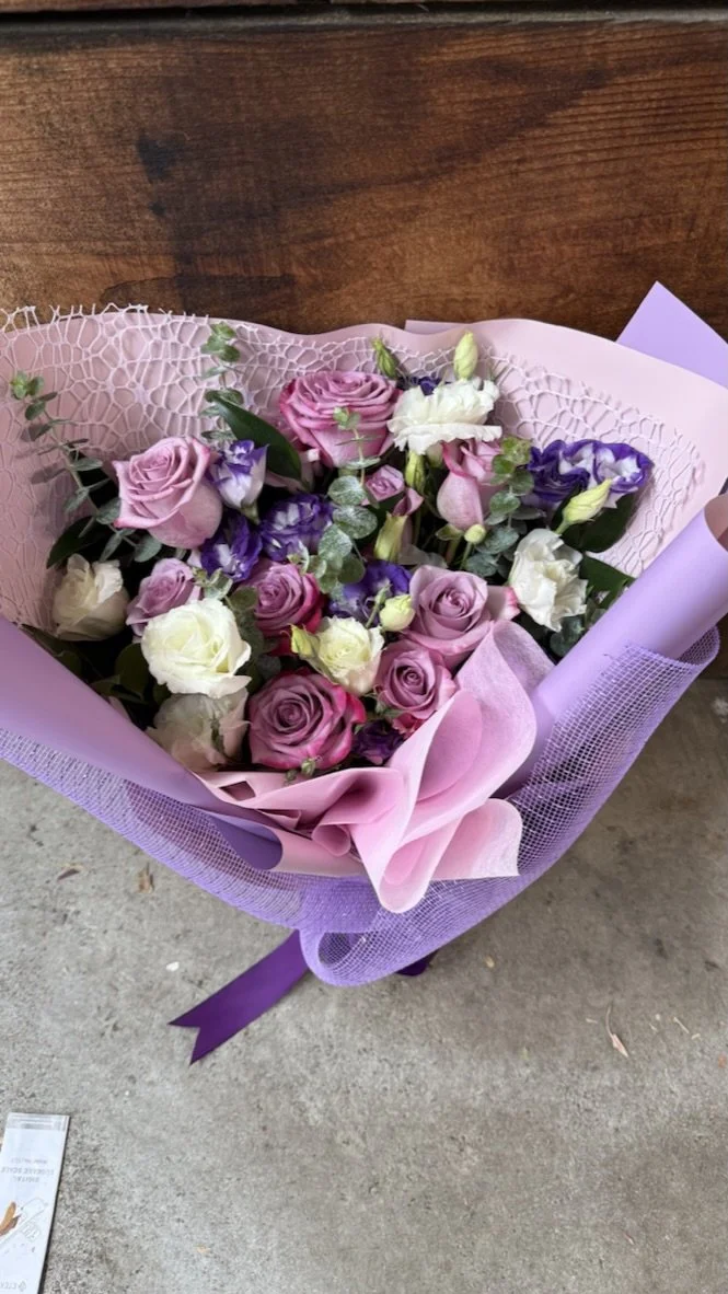 Mixed Purple Roses Bouquet