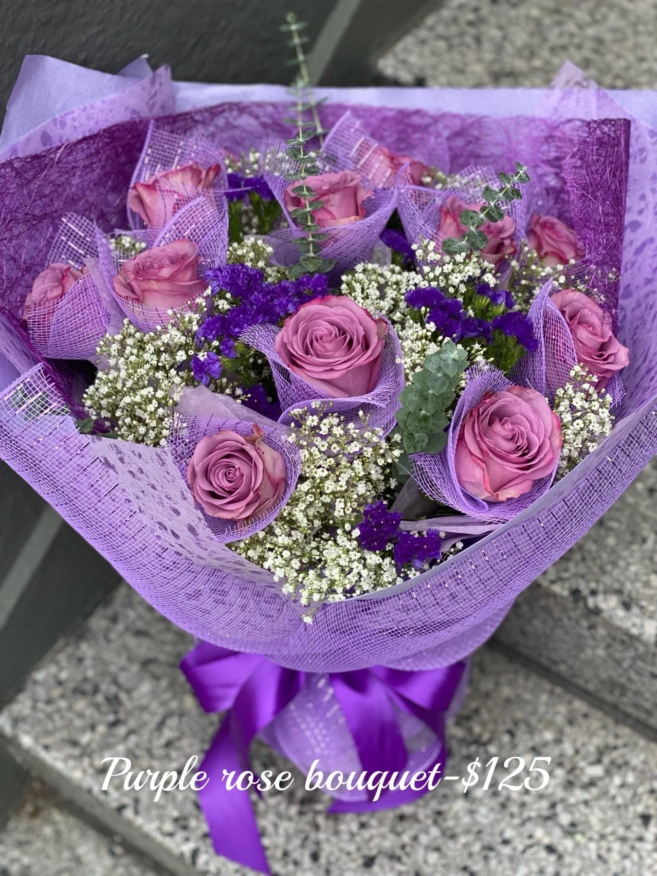 Purple Rose Bouquet