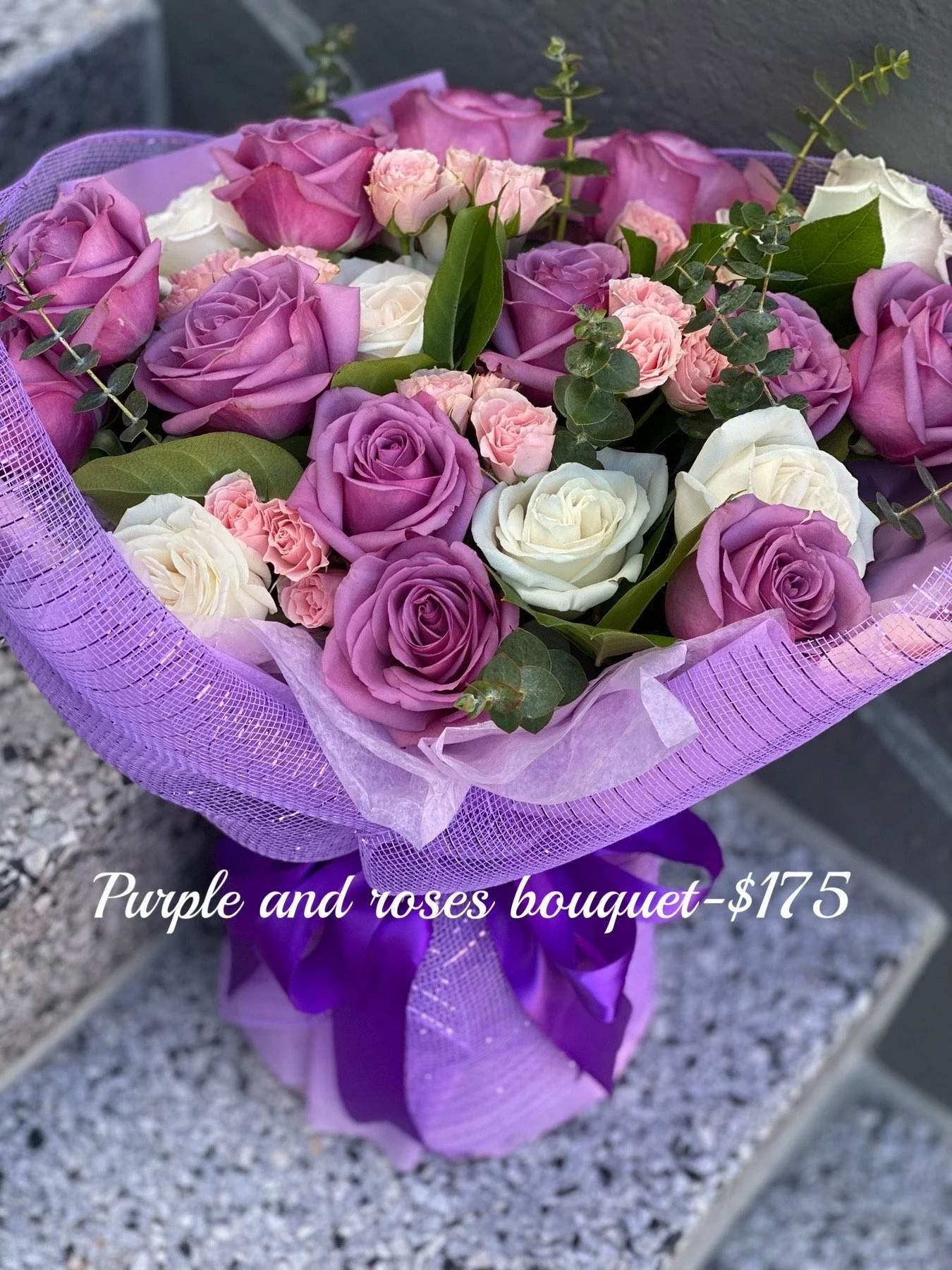 Purple Rose Bouquet