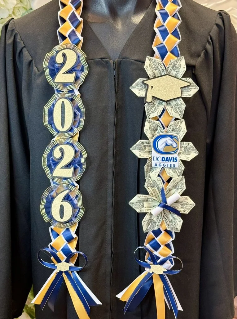 UC Davis Graduation Lei