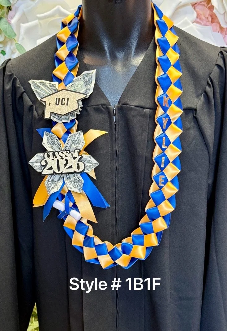 Money Butterfly & Flower Combo Graduation Lei