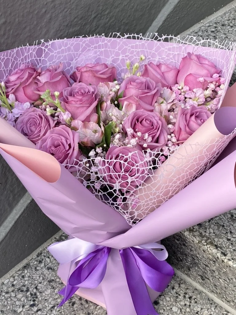 Purple Rose Bouquet