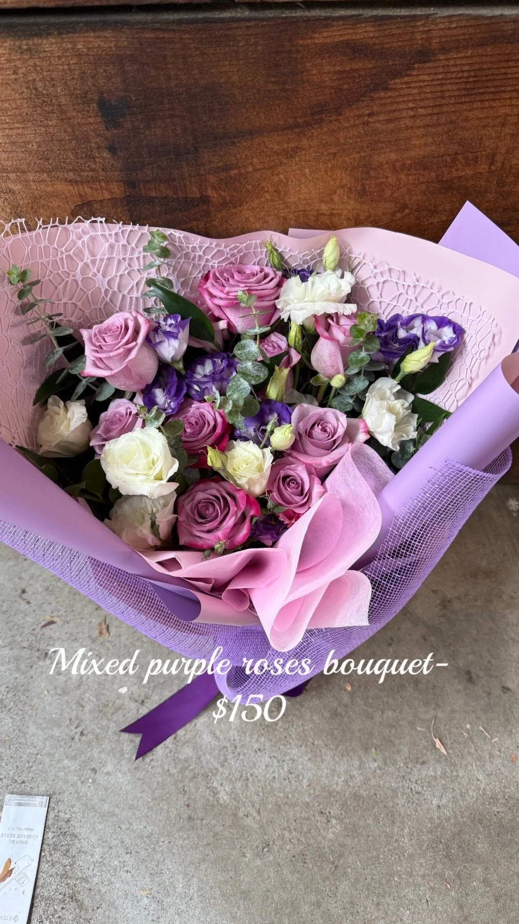 Mixed Purple Roses Bouquet