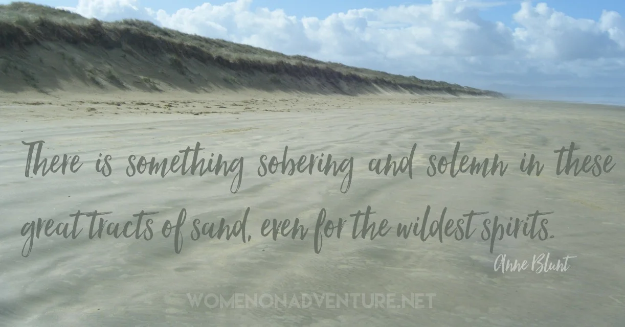 WOA Image: "There is something sobering and solemn in these great tracts of sand..."