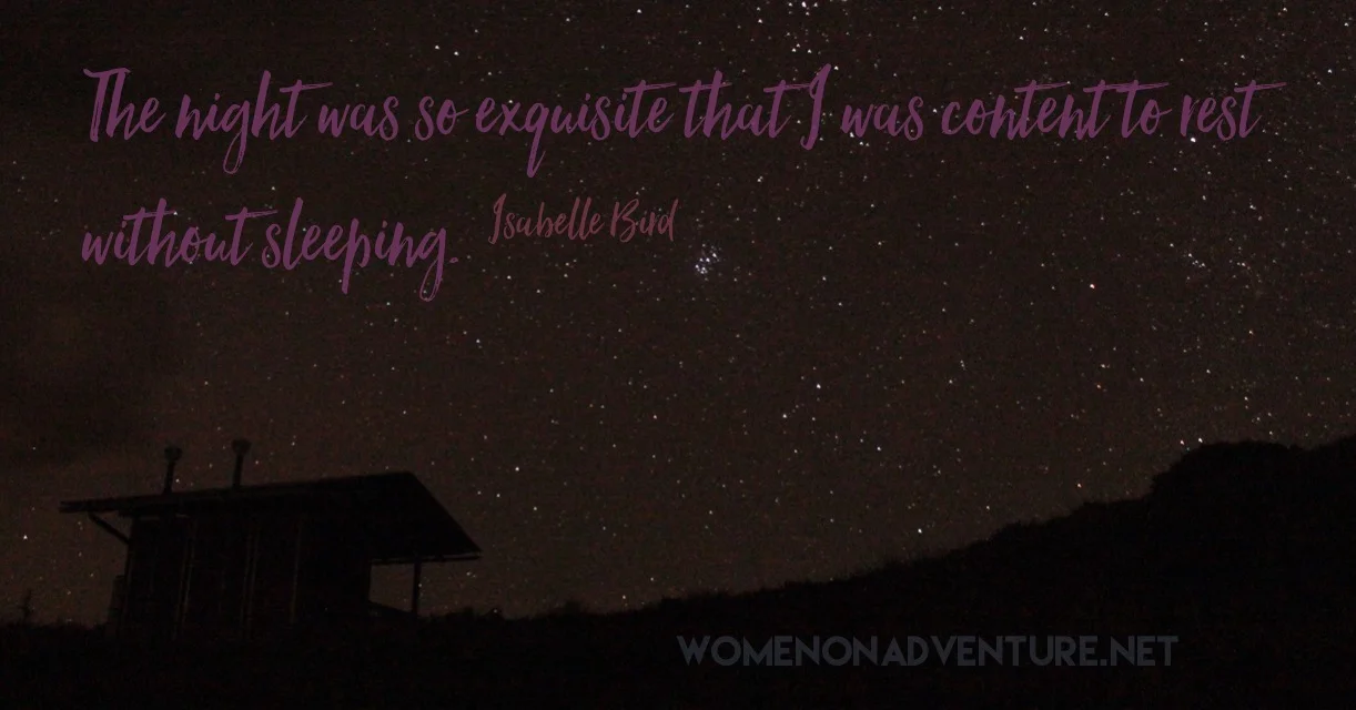 WOA Image: "The night was so exquisite that I was content to rest without sleeping."