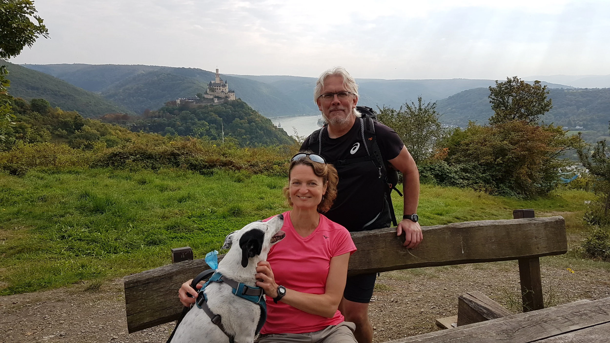 That's us of course, and in the background is Marksburg, above Braubach.