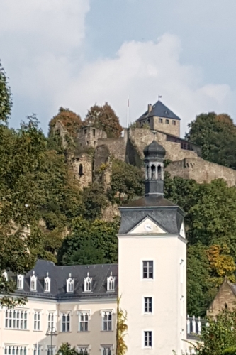 Sayn Schloss and fort above.