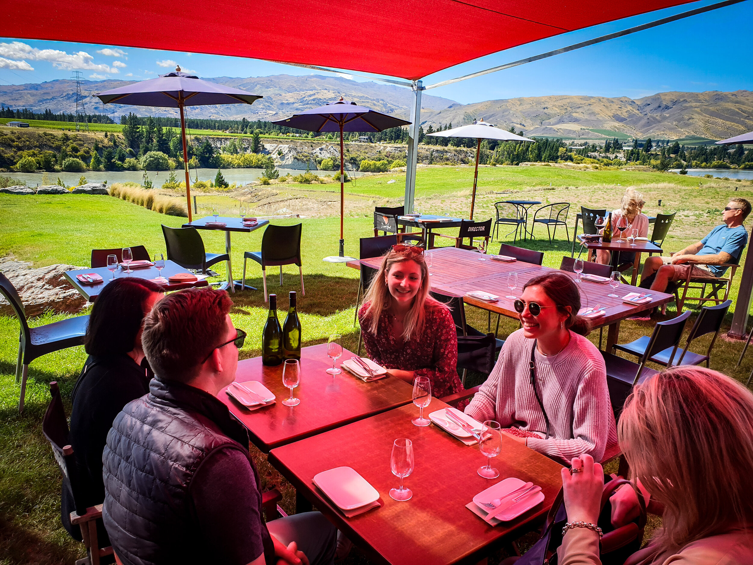 Wine tasting and lunch in Bannockburn, Central Otago.