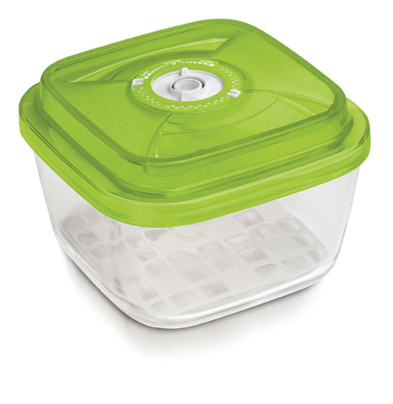 (€69) Glass container 19 x 19 x h 9,5/2,2 litert, 2.2L, €69)