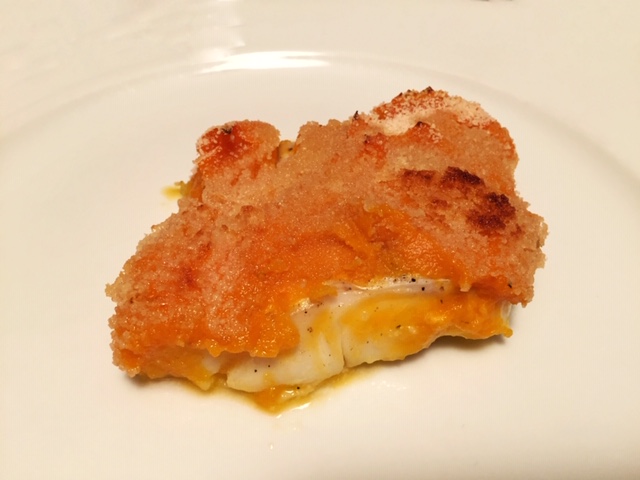 Parmentier van kabeljauw met zoete aardappel