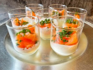 Cheesecrème met gerookte zalm