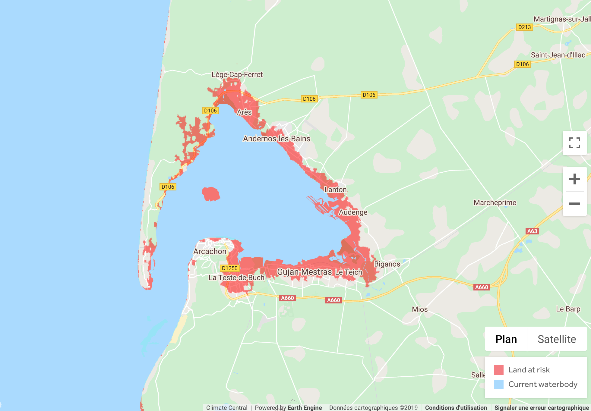 carte d arcachon