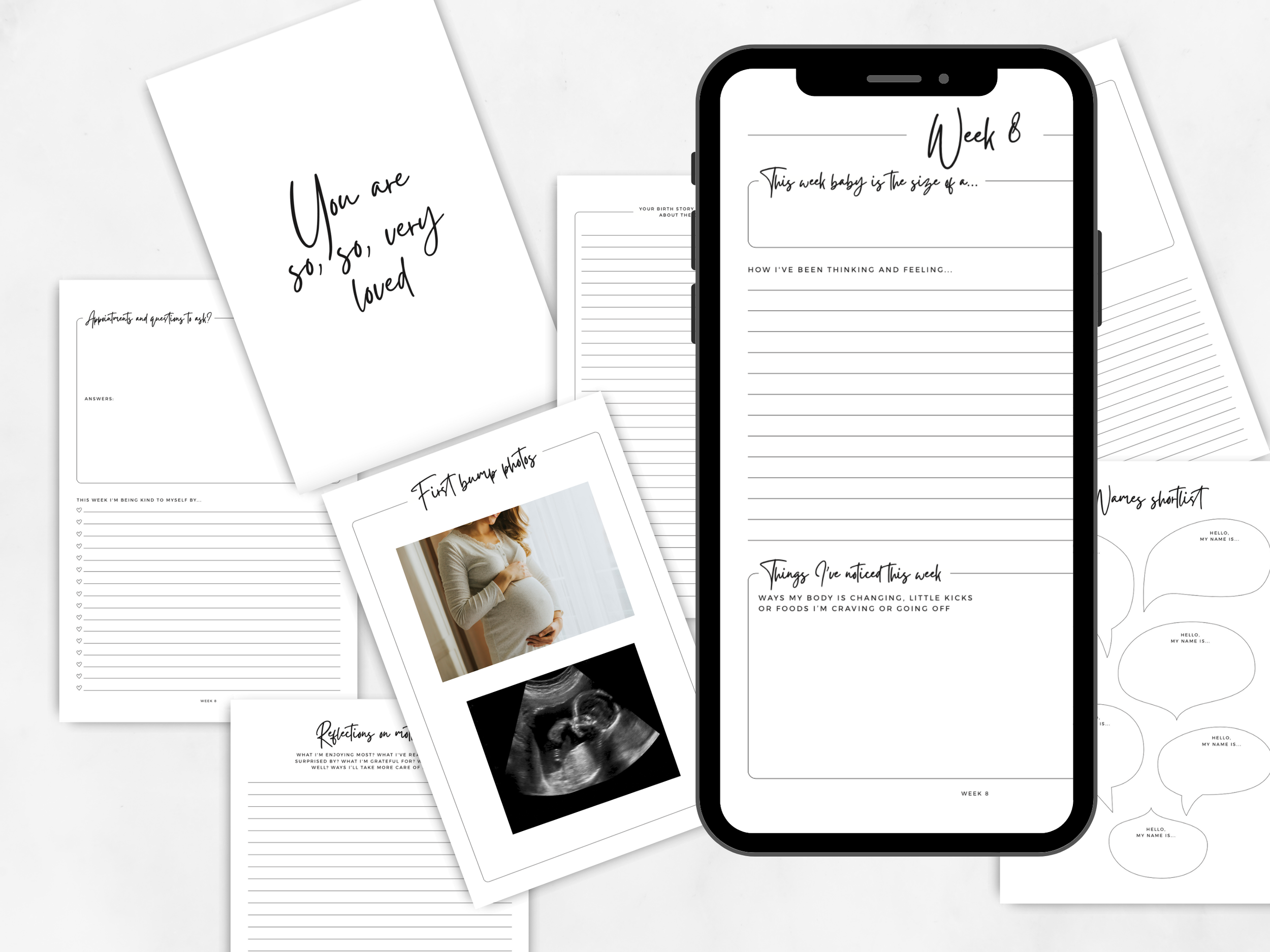 Printable Weekly Pregnancy Journal Mama Journals
