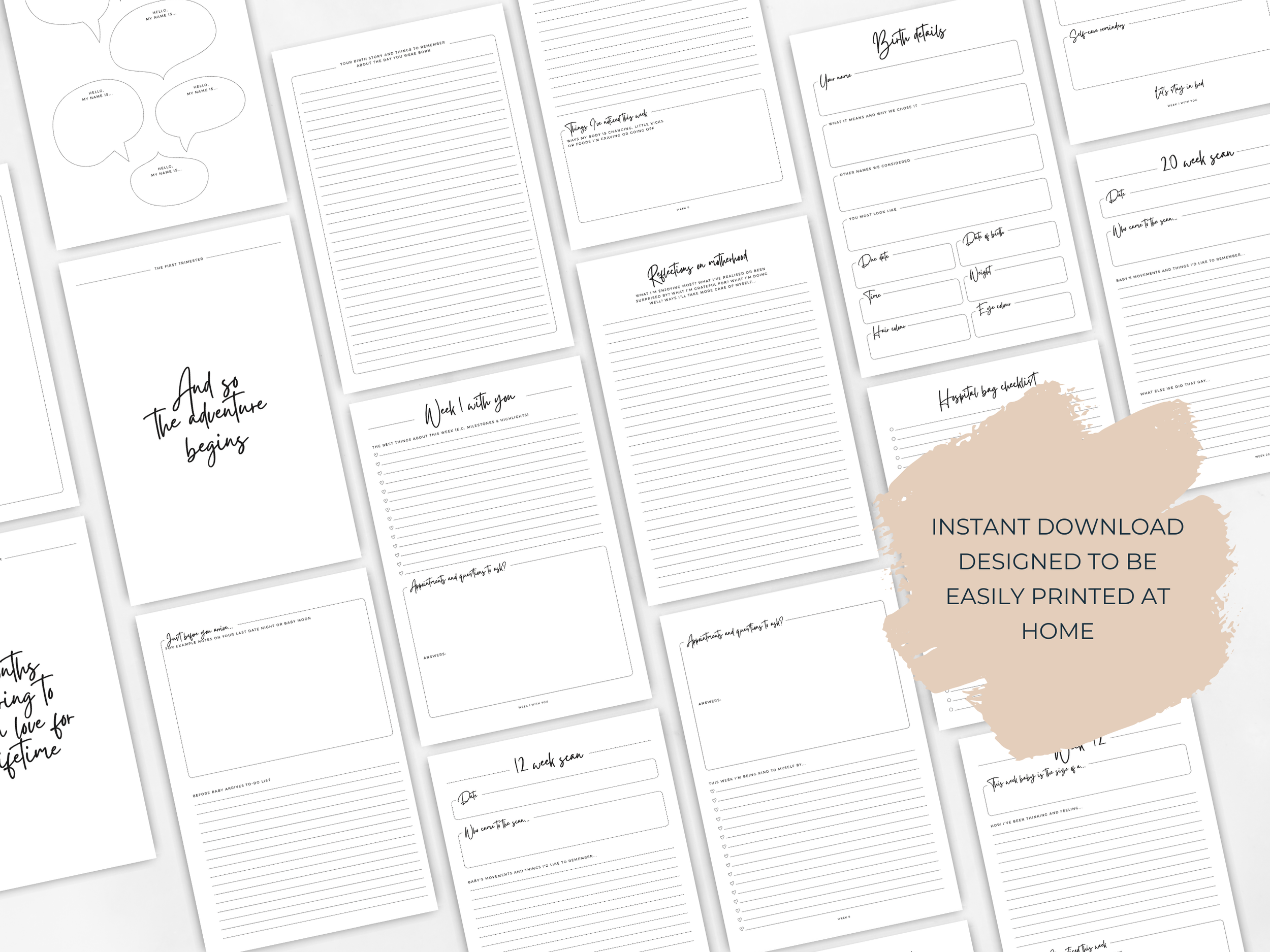 Printable Weekly Pregnancy Journal — Mama Journals