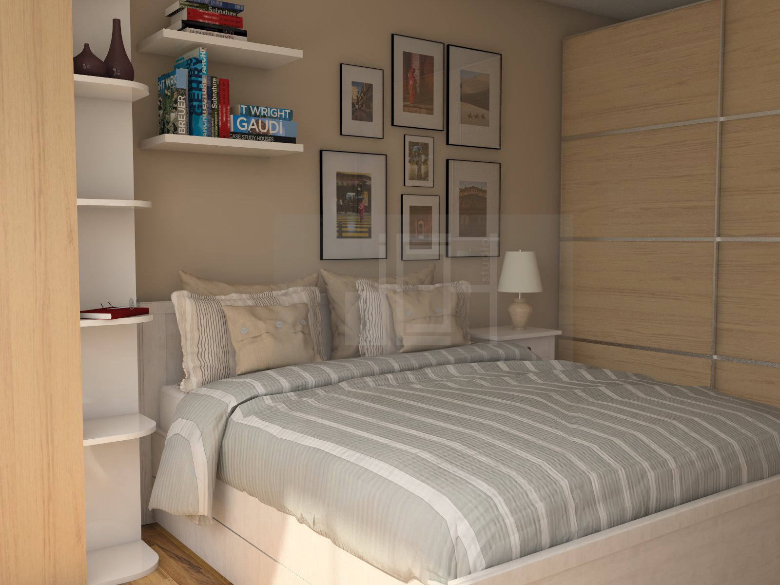 Design bedroom wood wardrobe frame wall Vratsa