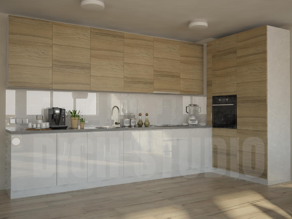 Kitchen white wood