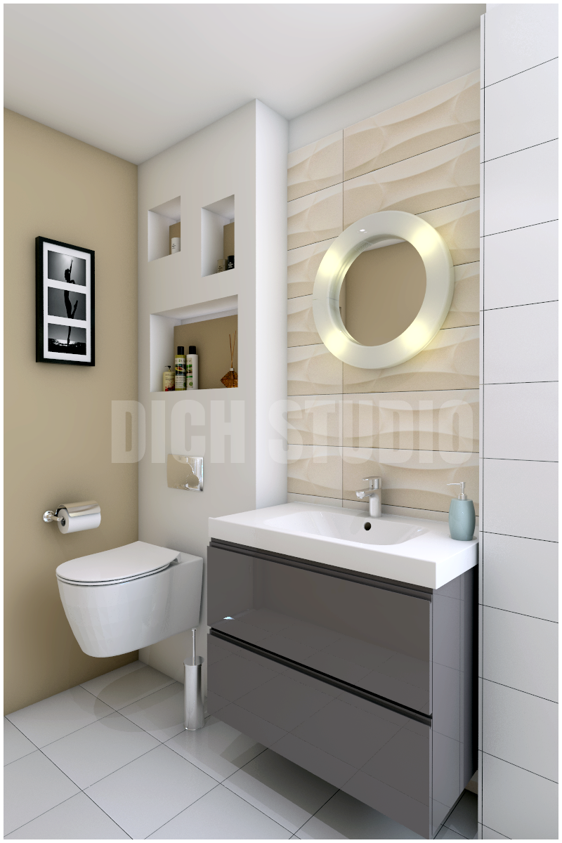 Interior design bathroom in black Vratsa