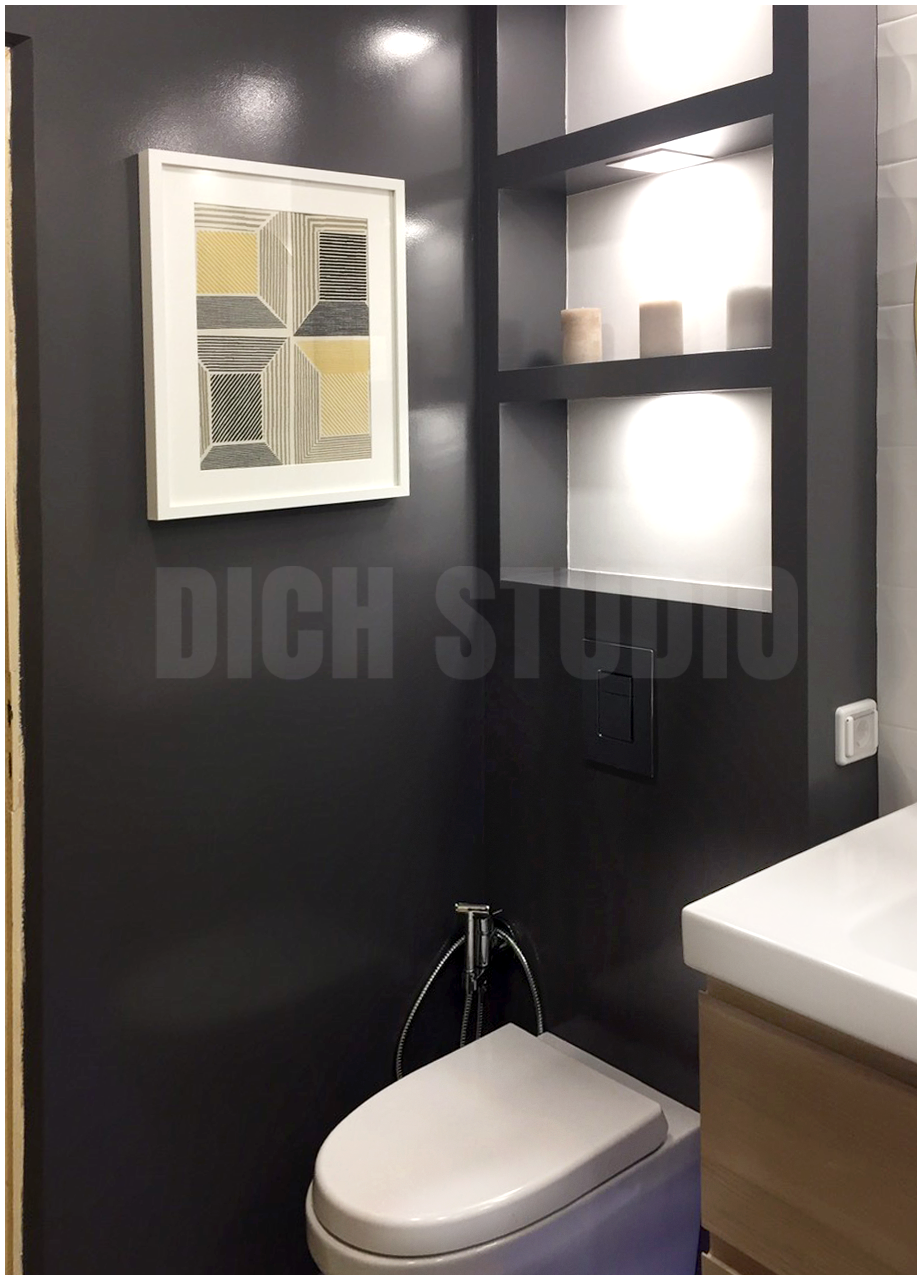 Interior design bathroom in black Vratsa