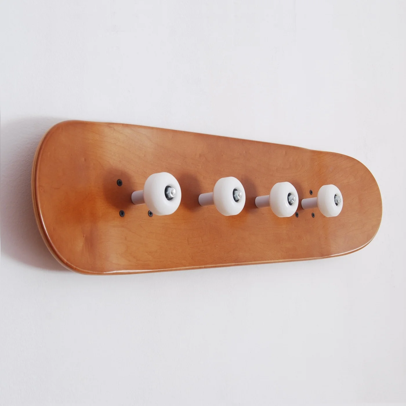 skateboard coat rack pivot grind honey color