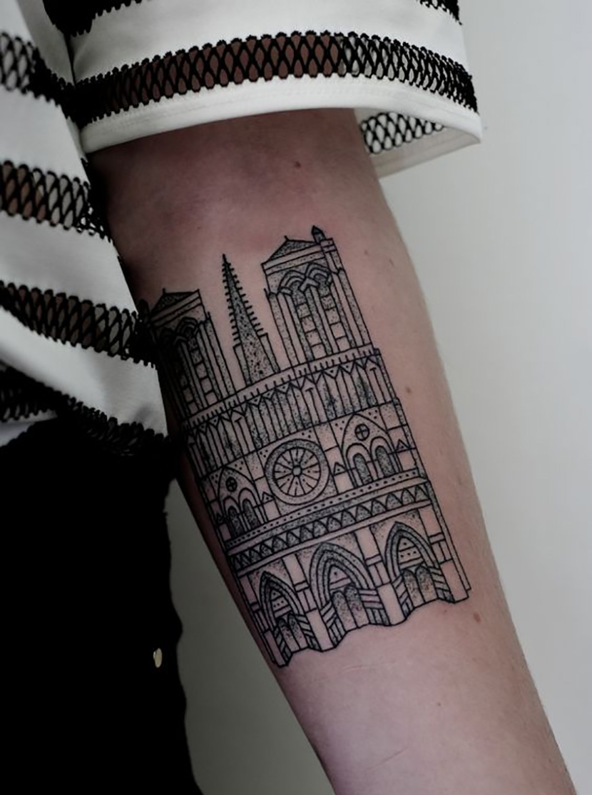  cathedral tatoo gothic arm 