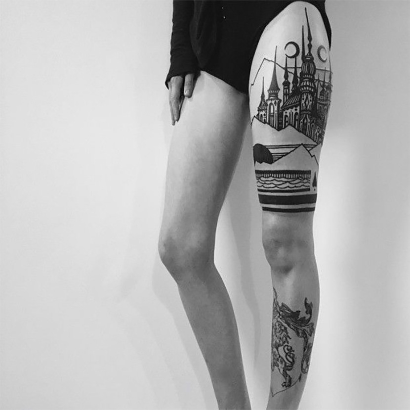  gothic city tatoo  