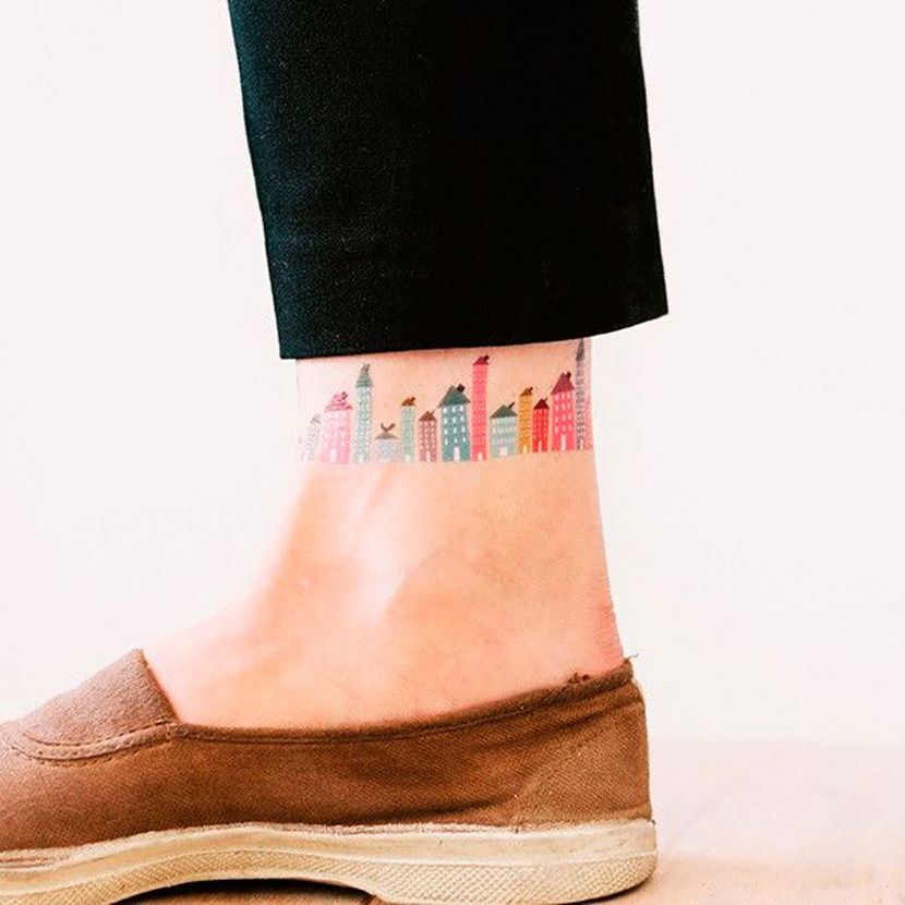 foot tatoo color architecture 