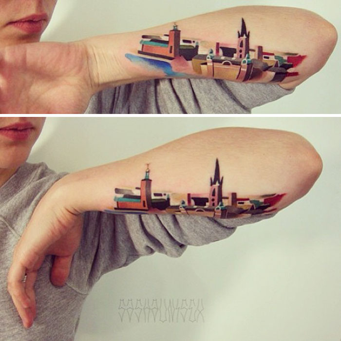  painting tatoo hand architect 